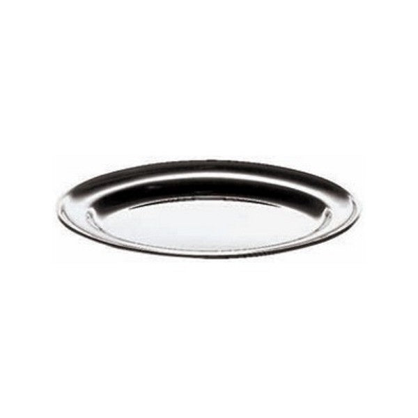 Vassoio inox ovale con bordo cm.65x45