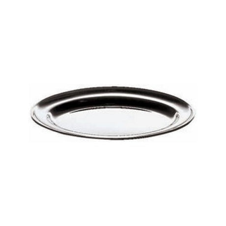 Vassoio inox ovale con bordo cm.65x45