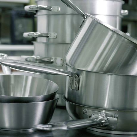 CASSERUOLA INOX ALTA 2 MANICI Ø CM.28 H.16 LT.9.8 S1000