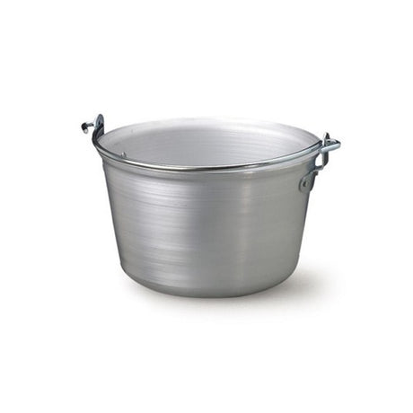 Paiolo alluminio conico manico arco cm.28 lt.7 h.15