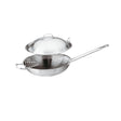 Wok inox ø cm.32 con griglia e coperchio
