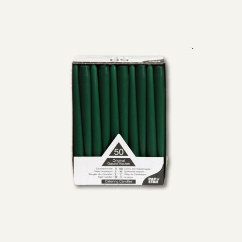 Candele gala cm.25 pz.50 verde scuro