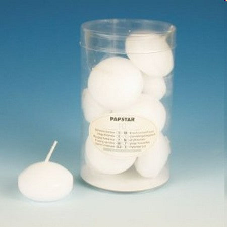 Candele galleggianti cf.10 bianco
