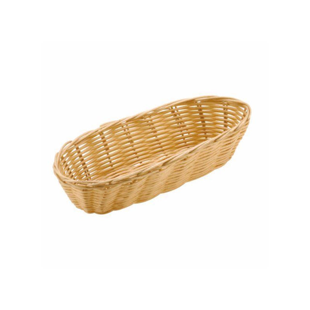 Cesto pane cm.37,5x15 h.7 ovale lungo in polyrattan