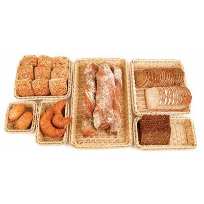 Cesto pane cm.26,4x16,2 h.10 gn1/4 in polyrattan doppia trama
