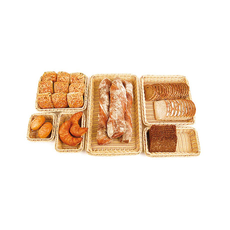 Cesto pane cm.53x32.5 h.10 gn 1/1 in polyrattan doppia trama