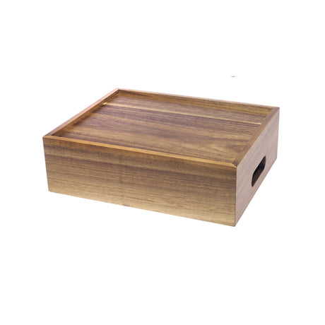 Cassetta/alzata legno di acacia gn 1/2 cm.32.5x26.5 h.10