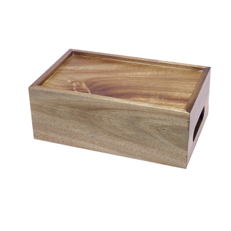 Cassetta/alzata legno di acacia gn 1/4 cm.26.5x16.2 h.10