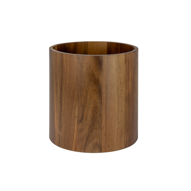 Alzata/contenitore tondo legno di acacia ø cm.20 h.20