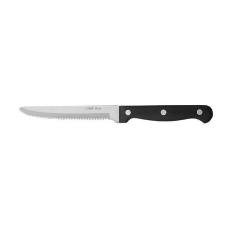 Coltello bistecca basic c/rivetti punta tonda cm.11.5