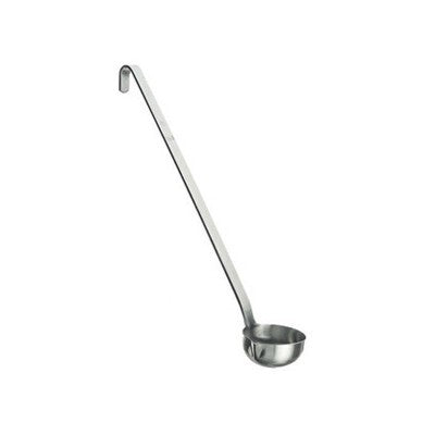 Mestolo inox unipezzo cm.6,5 becco a versare per mancini paderno