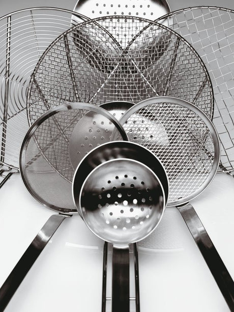 SCHIUMAROLA INOX UNIPEZZO Ø CM.8 LUNGHEZZA CM.29 PADERNO