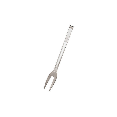 Forchettone inox unipezzo cm.26 con 2 punte e manico corto paderno