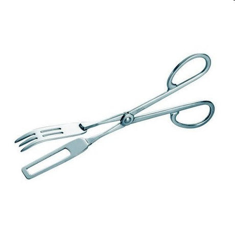 Pinza inox forbice cm.19 per antipasti forgiata con lato forato piazza
