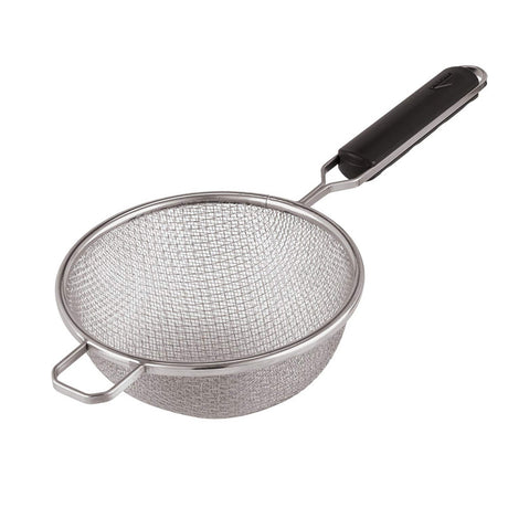 Colino inox con gancio e doppia rete ø cm.16