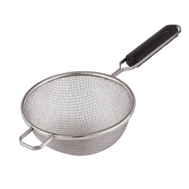 Colino inox con gancio e doppia rete ø cm.16