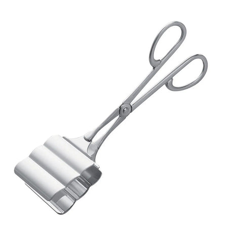 Pinza inox forbice cm.19 per toast forgiata piazza