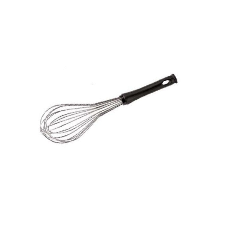 Frusta inox a palla manico nero cm.35
