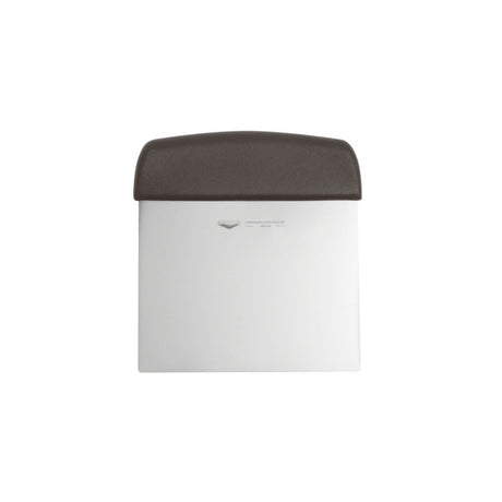 Raschietto inox cm.12x9,5 rettangolare flessibile manico nero