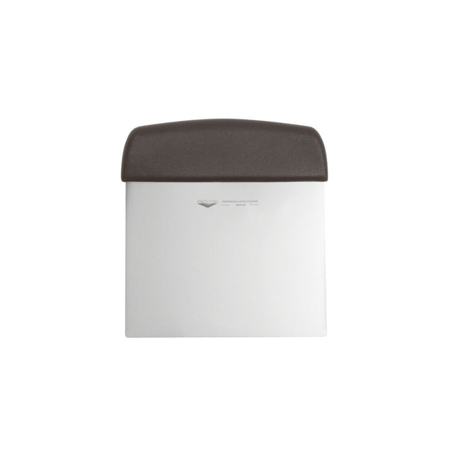 Raschietto inox cm.12x9,5 rettangolare flessibile manico nero