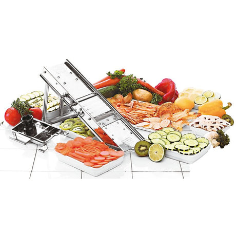 MANDOLINO INOX GRAND GOURMET CM.40X12 H.28 7 LAME