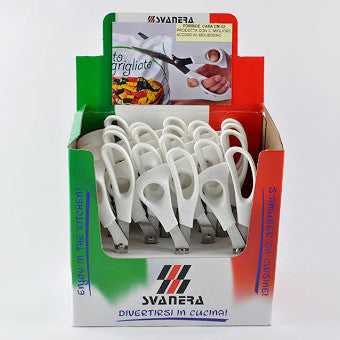 Forbice cucina cm.22 inox con manici bianchi abs