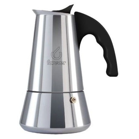 Caffettiera moka inox per induzione 4 tazze