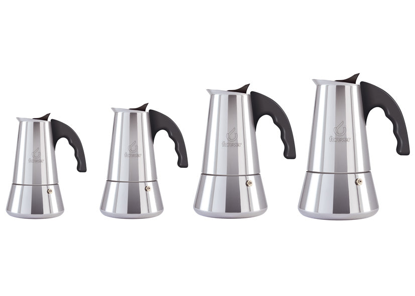 Caffettiera moka inox per induzione 10 tazze