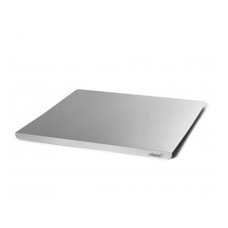Tagliere spianatoia in acciaio inox con bordo cm.50x50 h.2