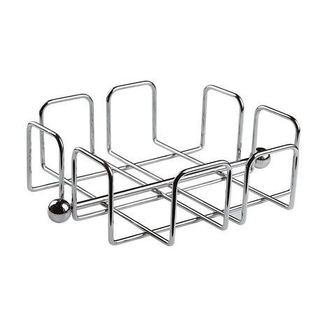 Portatovaglioli inox filo quadro cm.19x19 h.6,5