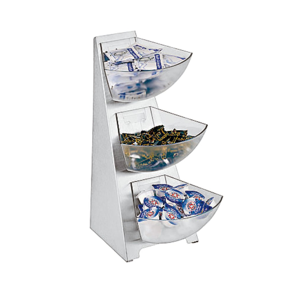 Distributore buffet inox cm.19x24 h.41 con tre piani san paderno