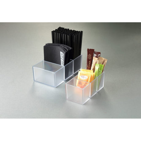 PORTABUSTINE PLASTICA CM.16X9 H.5.5 CON 3 SCOMPARTI GRANDE