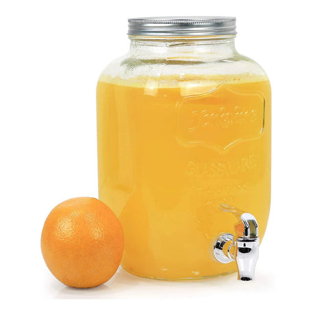 Caraffa in vetro porta bevande con rubinetto lt.3