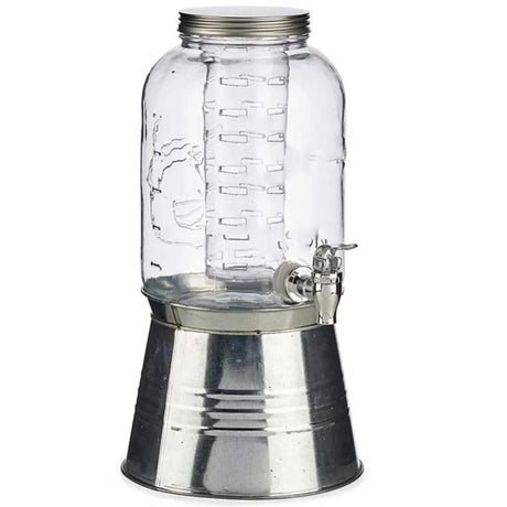 Caraffa in vetro porta bevande con rubinetto lt.3