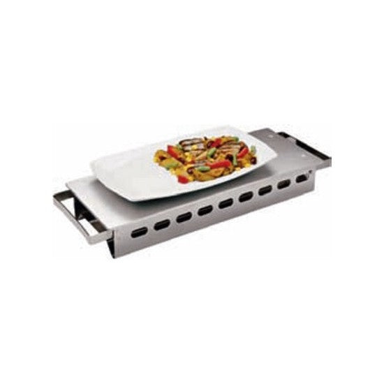 Rechaud inox da sala con piatto in alluminio cm.33x18 h.6.5