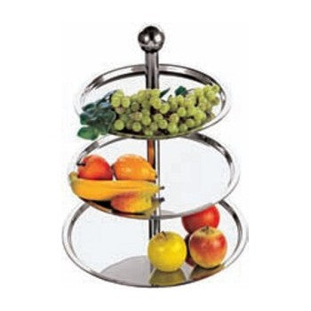Alzata inox per frutta a 3 piani ø cm.32,38 e 48 sambonet paderno