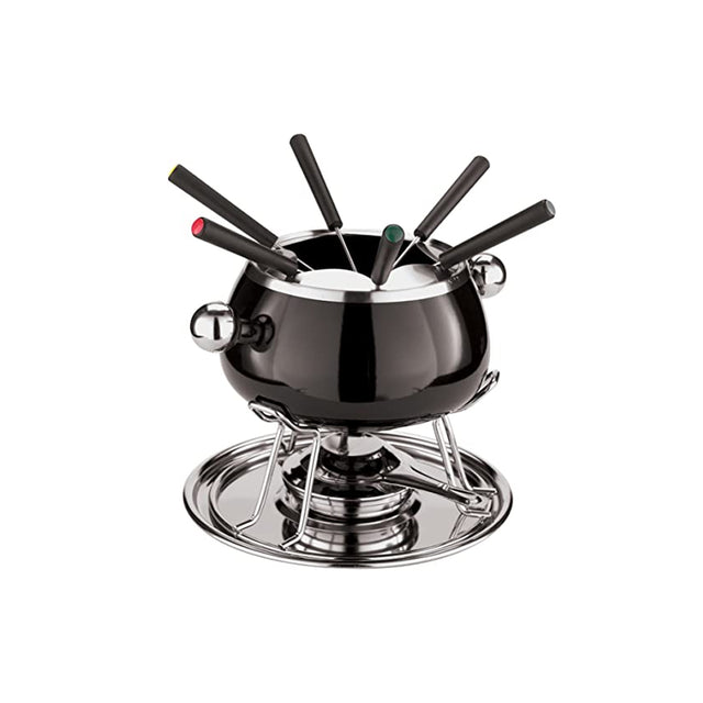 Fonduta bourguignonne inox nera 6 forchettine