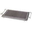 Pietra lavica convivio cm.21x29 rettangolare con stand inox fisso