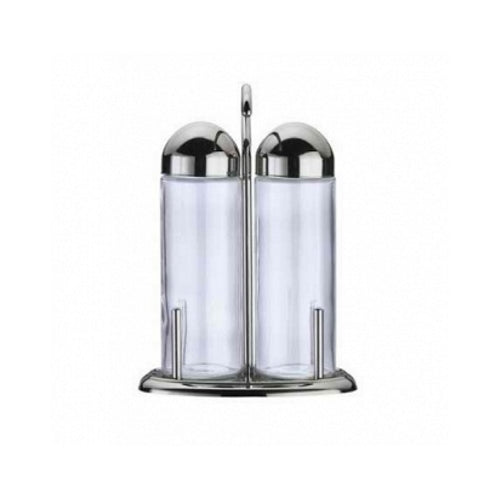 Oliera inox mundial 2 pezzi olio e aceto ***