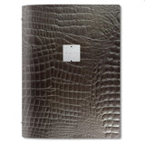 Portamenu' fashion cm.23.2x31.8 formato a4 marrone coccodrillo