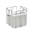 Portatovaglioli inox filo quadro cm.19x19 h.19