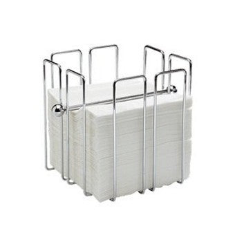 Portatovaglioli inox filo quadro cm.19x19 h.19
