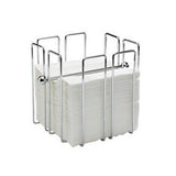 Portatovaglioli inox filo quadro cm.19x19 h.19