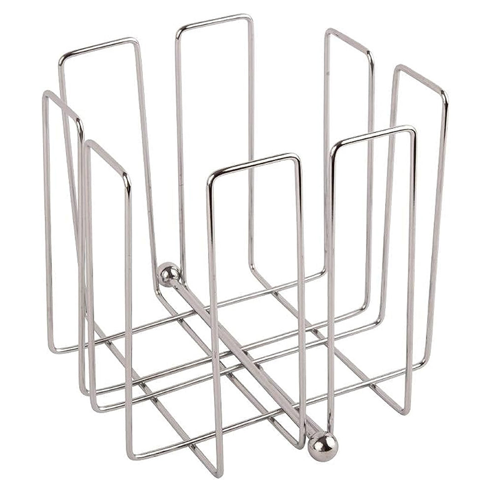 Portatovaglioli inox filo quadro cm.19x19 h.19