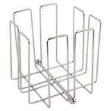 Portatovaglioli inox filo quadro cm.19x19 h.19