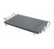 Pietra lavica convivio cm.23x37 rettangolare maxi con stand inox