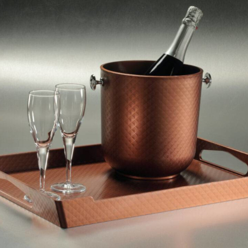 Secchiello champagne diamante rame con pomoli