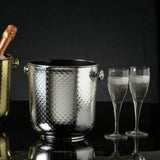 Secchiello champagne diamante argento con pomoli