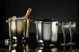 Secchiello champagne diamante argento con pomoli