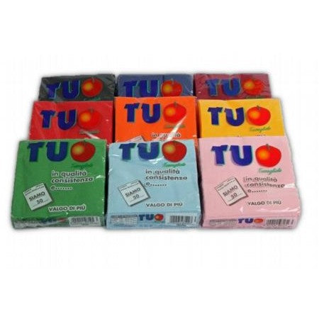 Tovagliolo mono colorato cm.33x33 2 veli pz.50